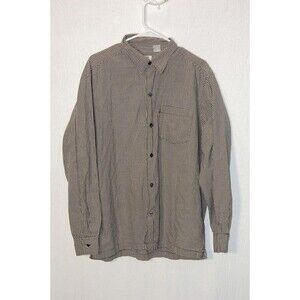 VTG Levis Red Tab Button Shirt Checked Sz L Black and Off White Good Condition